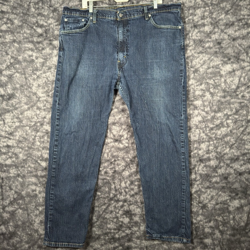 Levis 502 Jeans Mens 44x30 Blue Medium Wash Denim Straight Taper 29507-0001